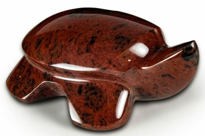 Polished Red (Mahogany) Obsidian Turtle - Oregon #331576